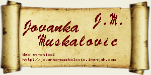 Jovanka Muskalović vizit kartica